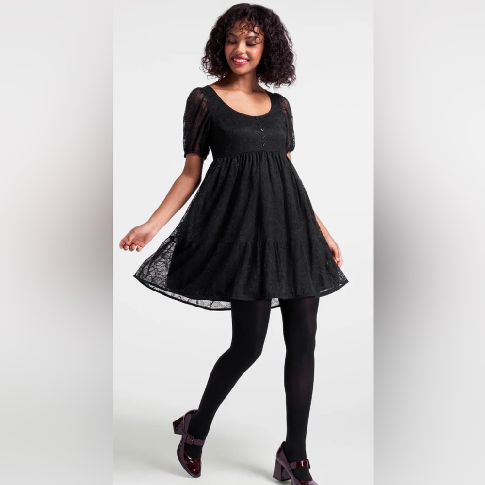 Modcloth Right Lace, Right Time Babydoll Dress